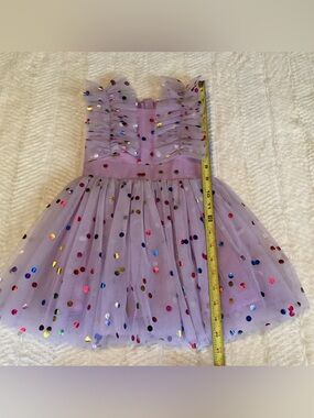 Toddler Girls Polkadot Purple Princess PartyDay Dress Up Flair 2T Confetti Dress